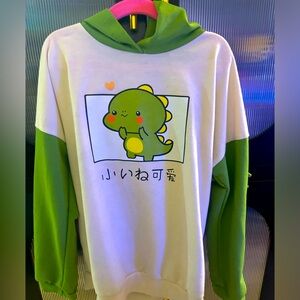 Kids Dinosaur Sweatshirt with Hoodie size Medium